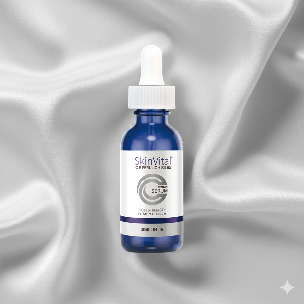 SkinVital® Vitamin C,E Ferulic Acid Serum + B3 and B5 - Unlock a Brighter, More Even Complexion